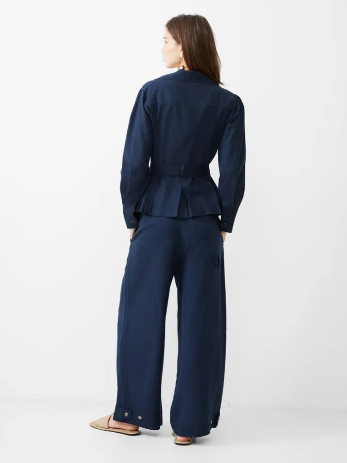 Woman French Connection Coats and Jackets Elkie Twill Belted Jacket Marine