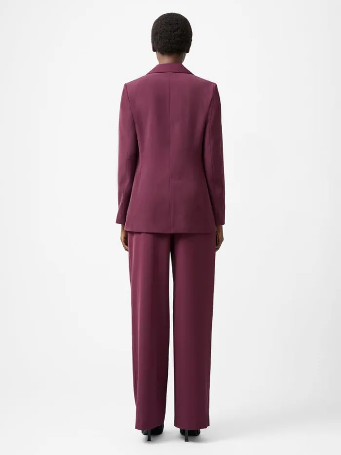 Woman French Connection Coats and Jackets Harrie Suiting Jacket Burgundy Red