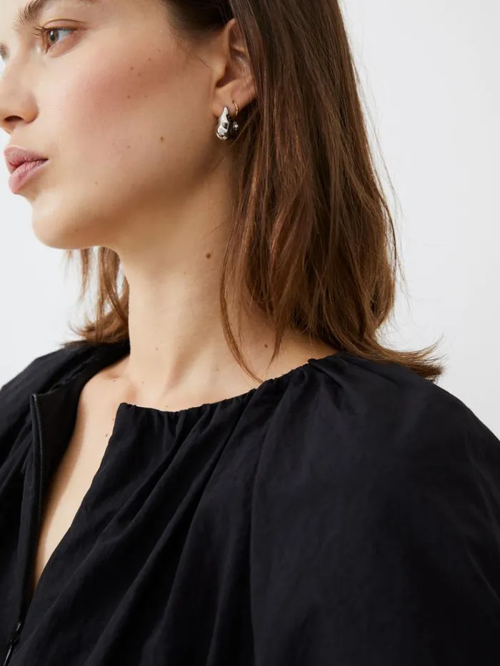 Woman French Connection Dresses Alora Zip Dress Blackout