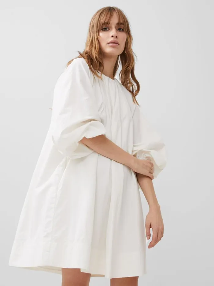 Woman French Connection Dresses Alora Zip Dress Linen White