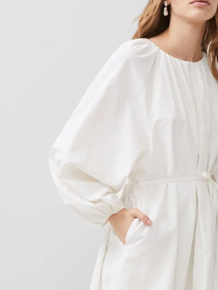 Woman French Connection Dresses Alora Zip Dress Linen White