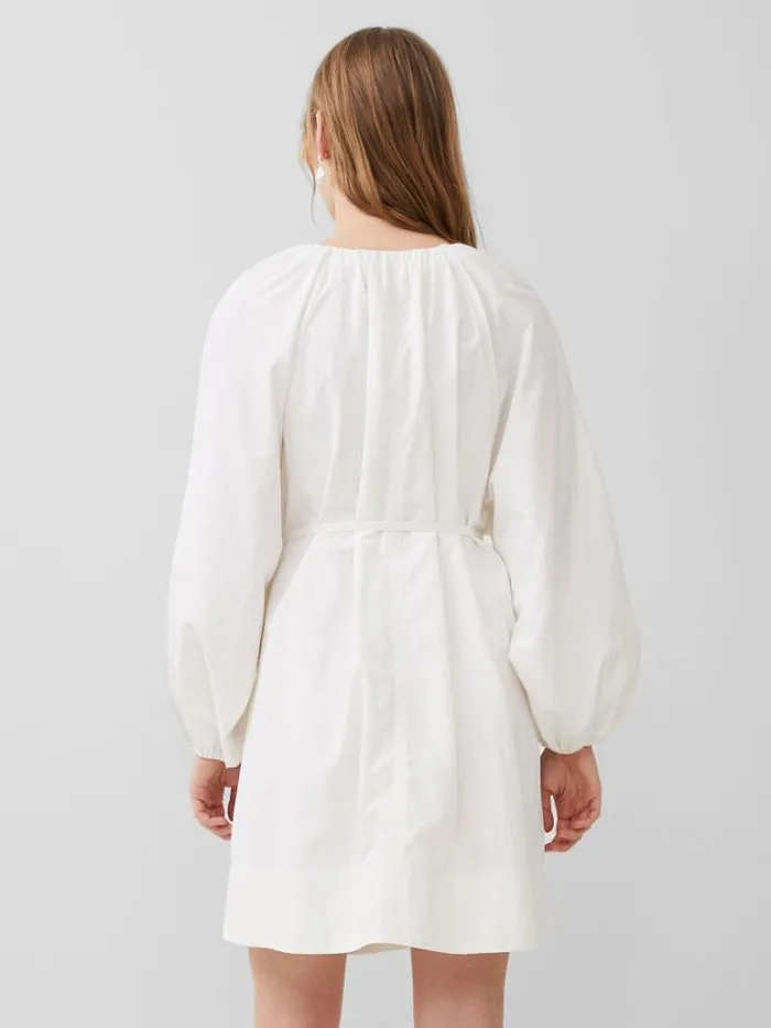 Woman French Connection Dresses Alora Zip Dress Linen White