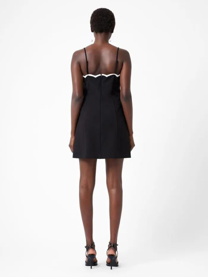 Woman French Connection Dresses Azra Contrast Mini Dress Blackporcelain Crm