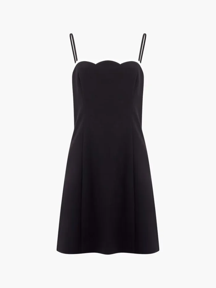 Woman French Connection Dresses Azra Contrast Mini Dress Blackporcelain Crm