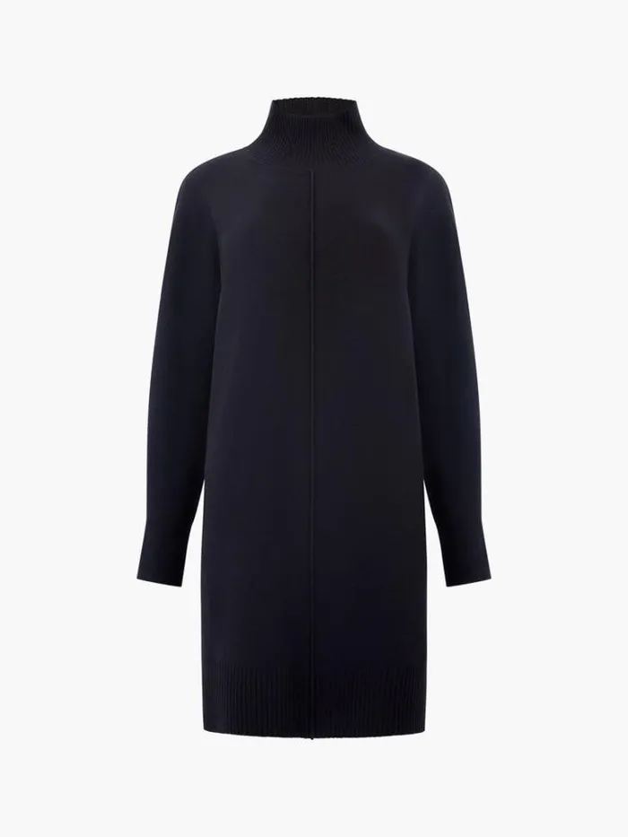 Woman French Connection Dresses Babysoft Roll Neck Seam Mini Dress Black