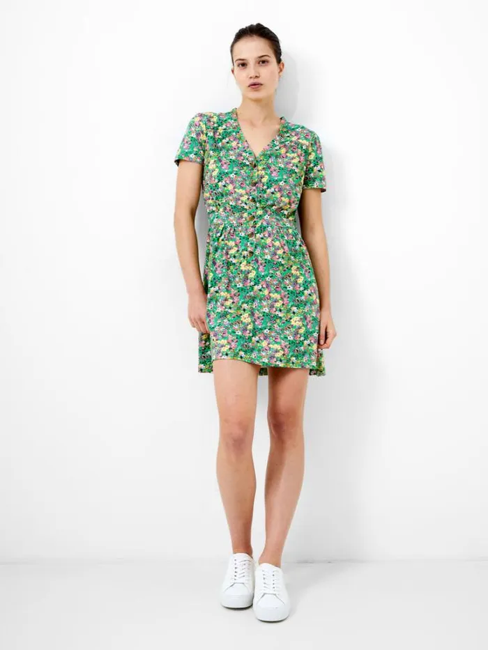 Woman French Connection Dresses Blossom Vee Mini Dress Poise Green