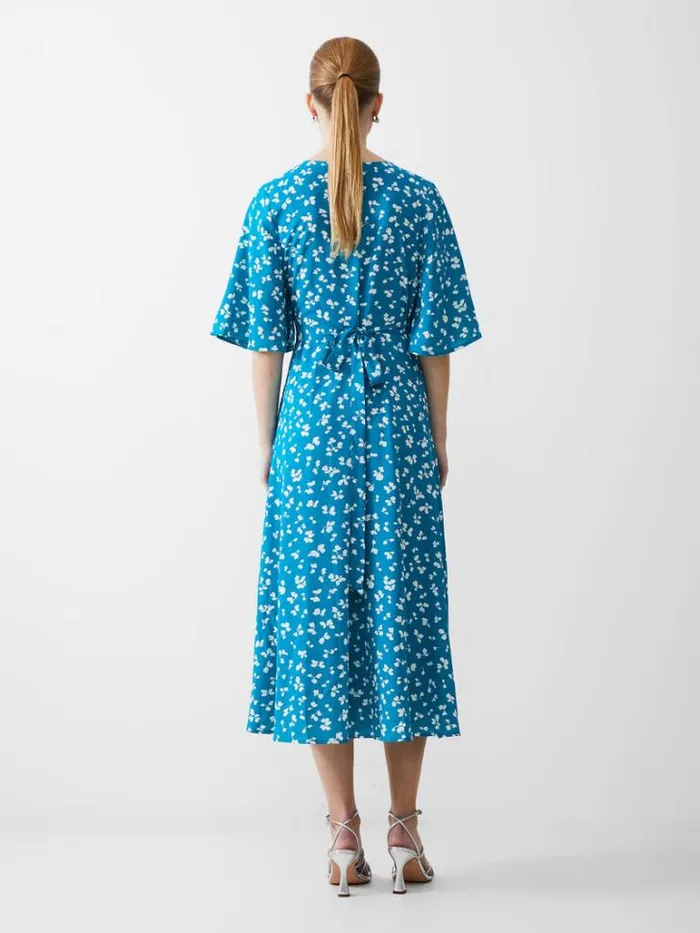 Woman French Connection Dresses Bonita Wrap Angel Dress Peacockwhite