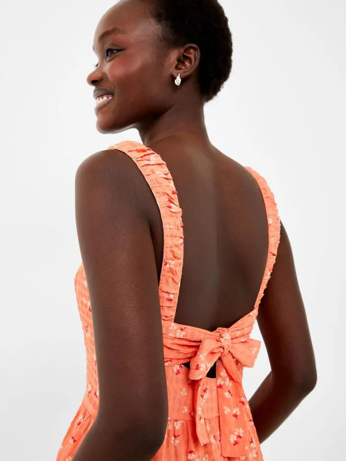 Woman French Connection Dresses Erin Gretta Dress Coral Multi