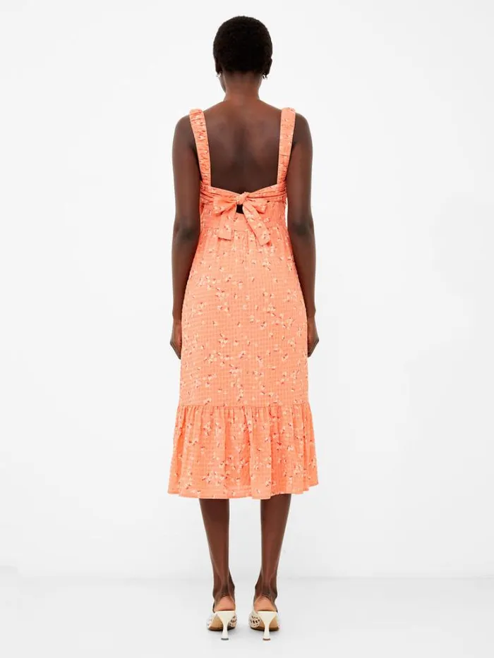 Woman French Connection Dresses Erin Gretta Dress Coral Multi
