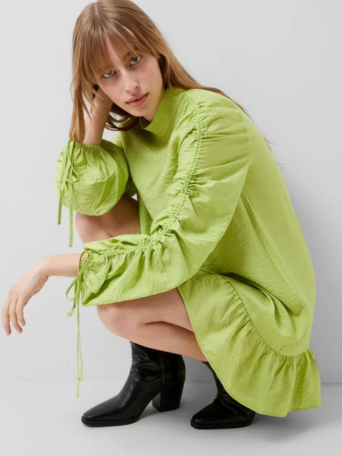 Woman French Connection Dresses Faron Drape Dress Wasabi