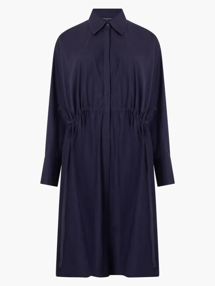 Woman French Connection Dresses Rhodes Poplin Shirt Dress Marine