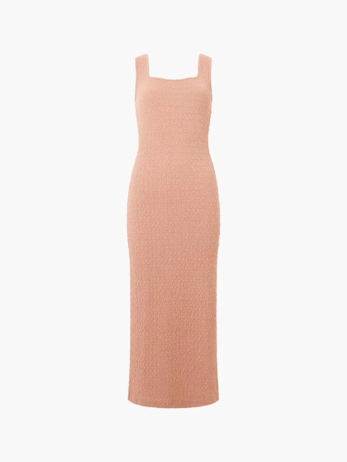 Woman French Connection Dresses Sadie Textured Maxi Dress Mocha Mousse