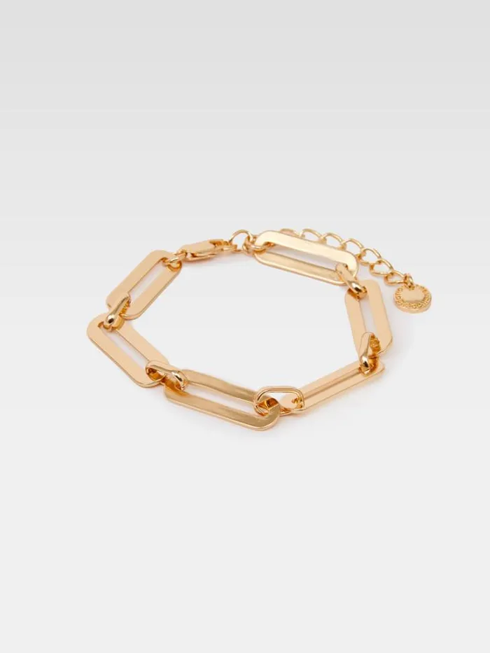 Woman French Connection Jewellery Chain Link Bracelet Gold