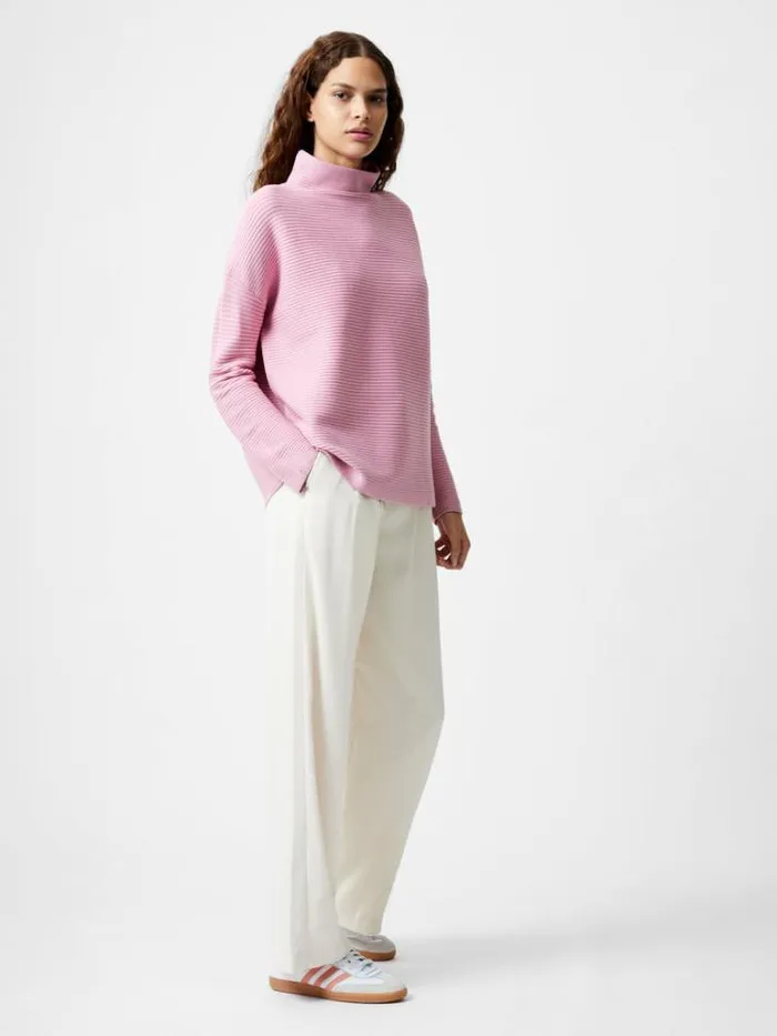 Woman French Connection Jumpers and Cardigans Babysoft Rib Mock Neck Jumper Foxglove