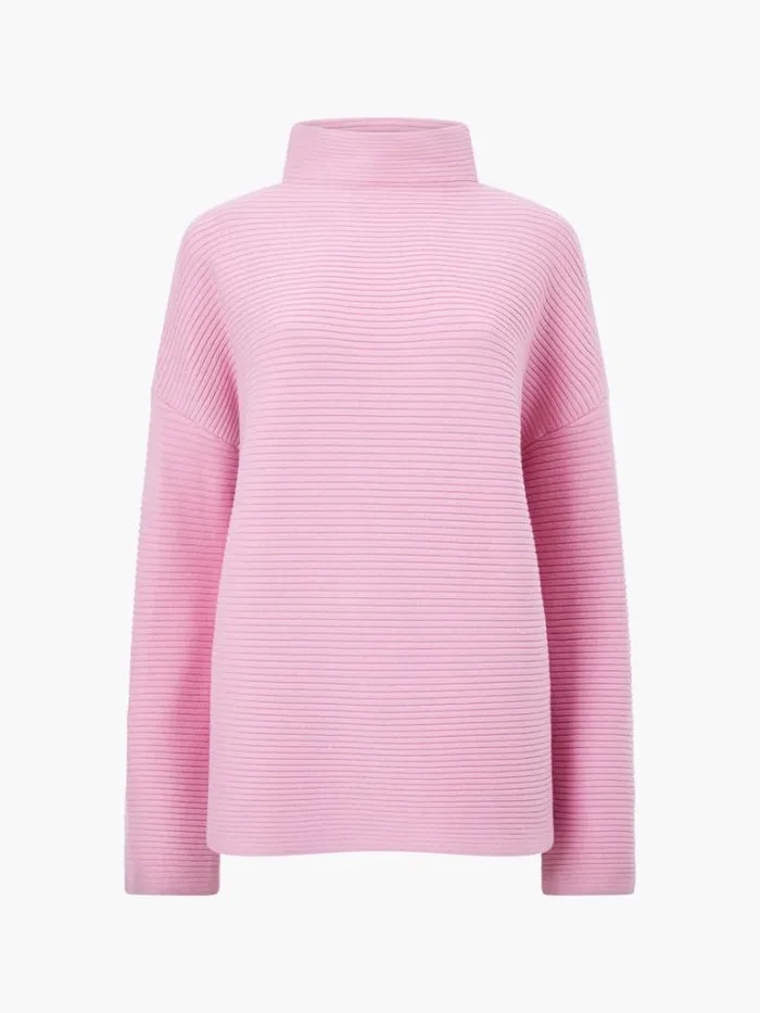 Woman French Connection Jumpers and Cardigans Babysoft Rib Mock Neck Jumper Foxglove
