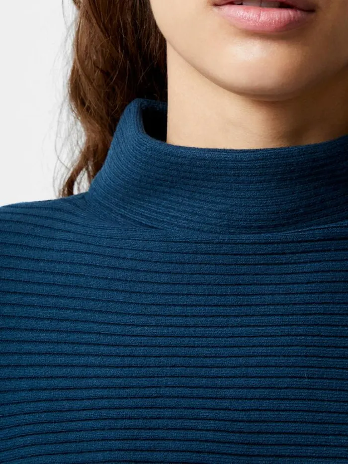 Woman French Connection Jumpers and Cardigans Babysoft Ribbed Mock Neck Jumper Deep Teal