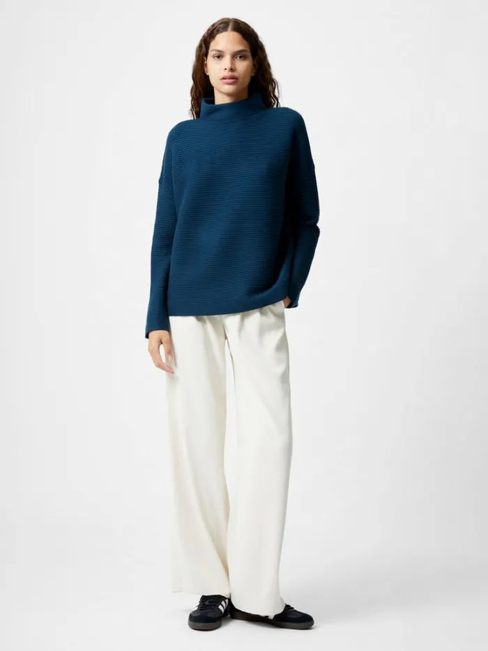 Woman French Connection Jumpers and Cardigans Babysoft Ribbed Mock Neck Jumper Deep Teal