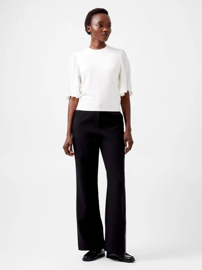 Woman French Connection Jumpers and Cardigans Krista Knits Flared Sleeve Jumper Porcelain Cream