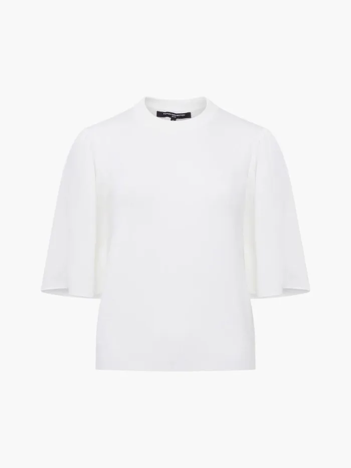 Woman French Connection Jumpers and Cardigans Krista Knits Flared Sleeve Jumper Porcelain Cream