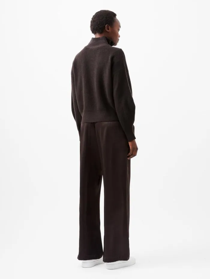 Woman French Connection Jumpers and Cardigans Lightweight Vhari Recycled Half Zip Jumper Chocolate Ganache