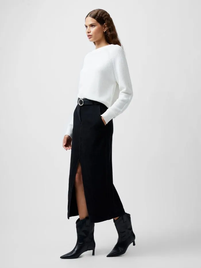 Woman French Connection Jumpers and Cardigans Lilly Mozart Crew Neck Jumper Summer White