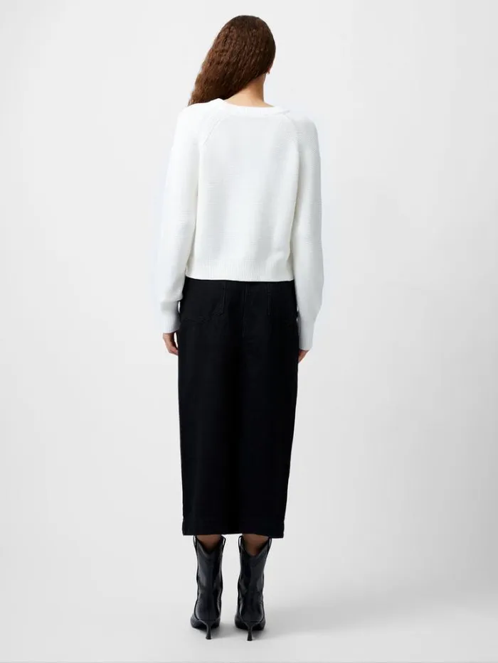 Woman French Connection Jumpers and Cardigans Lilly Mozart Crew Neck Jumper Summer White