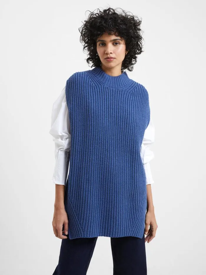 Woman French Connection Jumpers and Cardigans Lily Mozart Vest Coastal Fjord