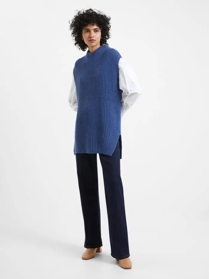 Woman French Connection Jumpers and Cardigans Lily Mozart Vest Coastal Fjord