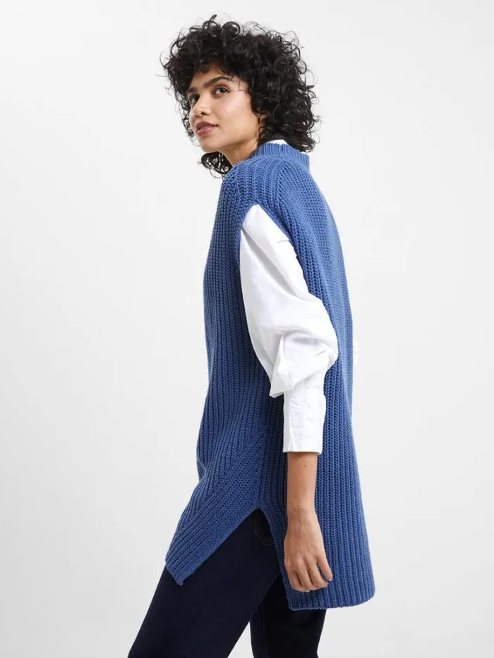 Woman French Connection Jumpers and Cardigans Lily Mozart Vest Coastal Fjord