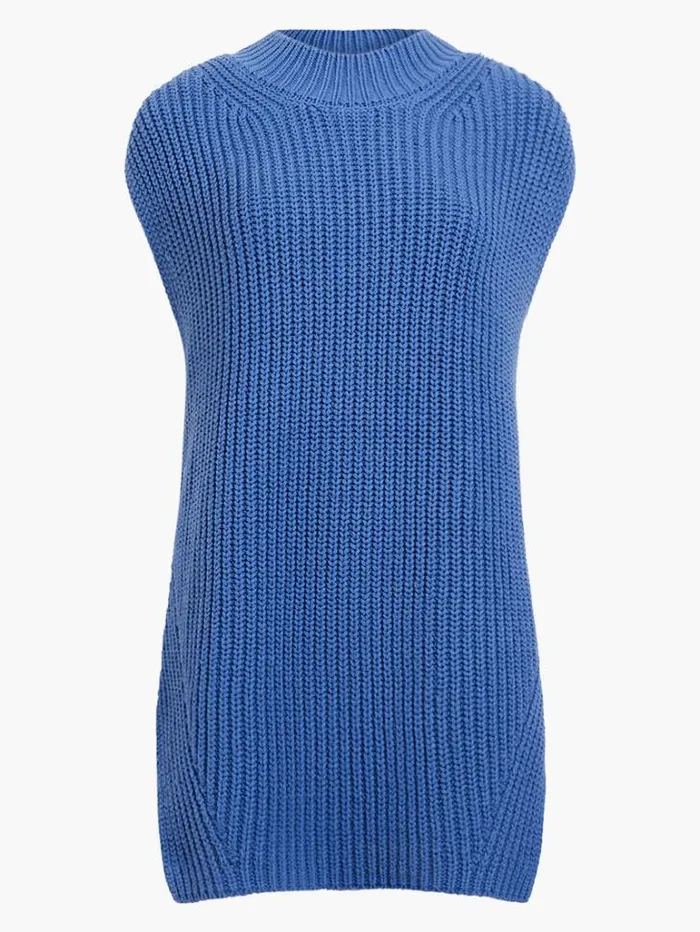 Woman French Connection Jumpers and Cardigans Lily Mozart Vest Coastal Fjord
