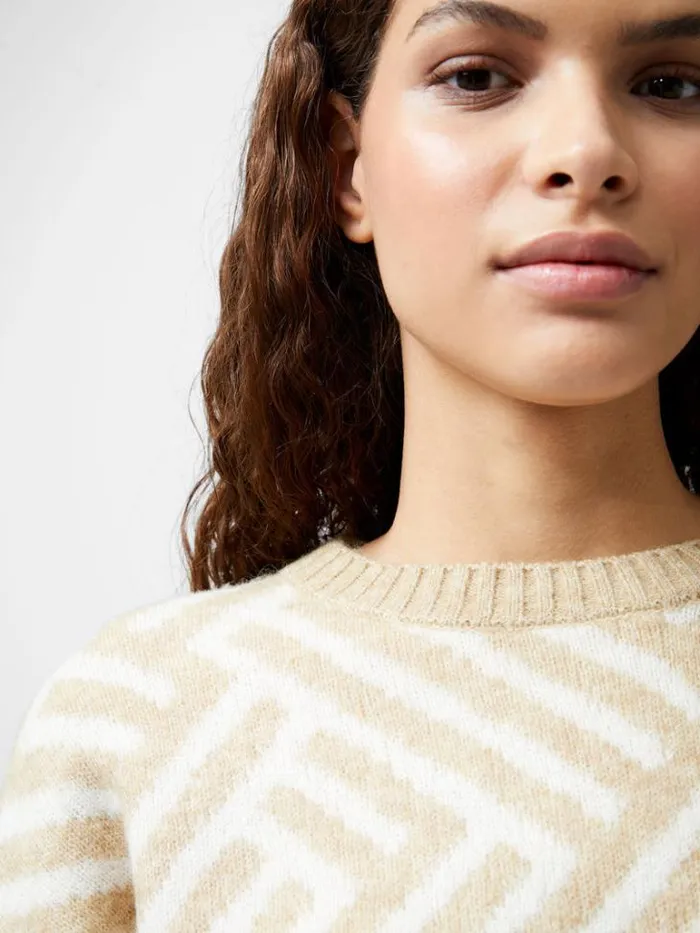 Woman French Connection Jumpers and Cardigans Martina Graphic Cropped Jumper Incenseclassic Crm