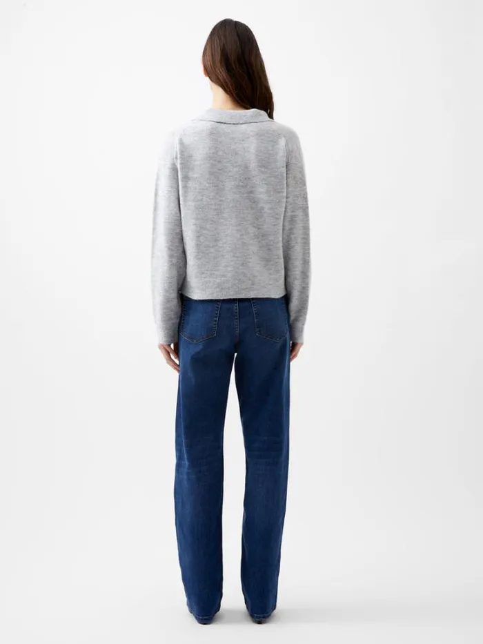 Woman French Connection Jumpers and Cardigans Morena Recycled Collar Jumper Dove Grey Mel