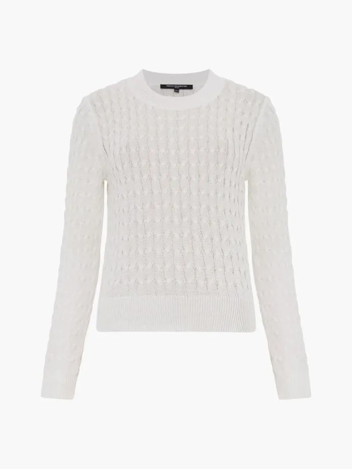 Woman French Connection Jumpers and Cardigans Niko Open Knit Long Sleeve Jumper Winter White