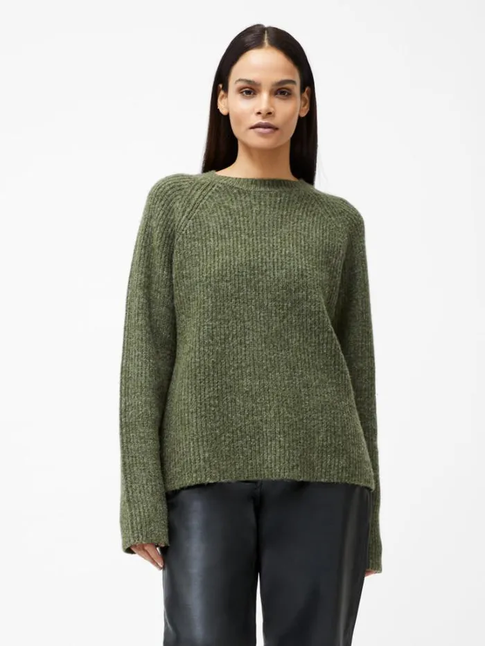 Woman French Connection Jumpers and Cardigans Raglan Sleeve Jumper Dk Khaki