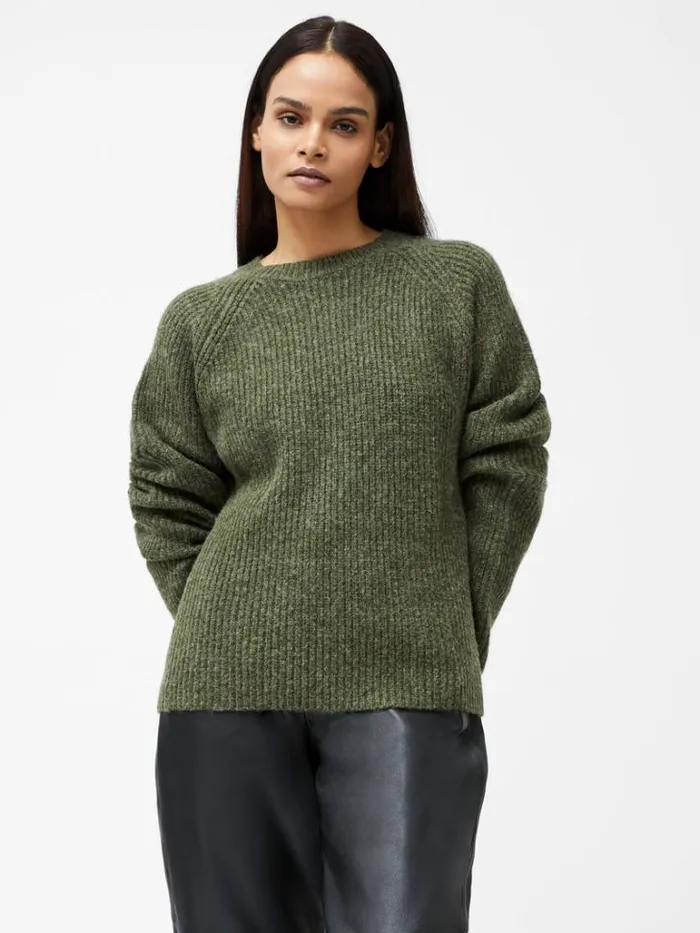 Woman French Connection Jumpers and Cardigans Raglan Sleeve Jumper Dk Khaki