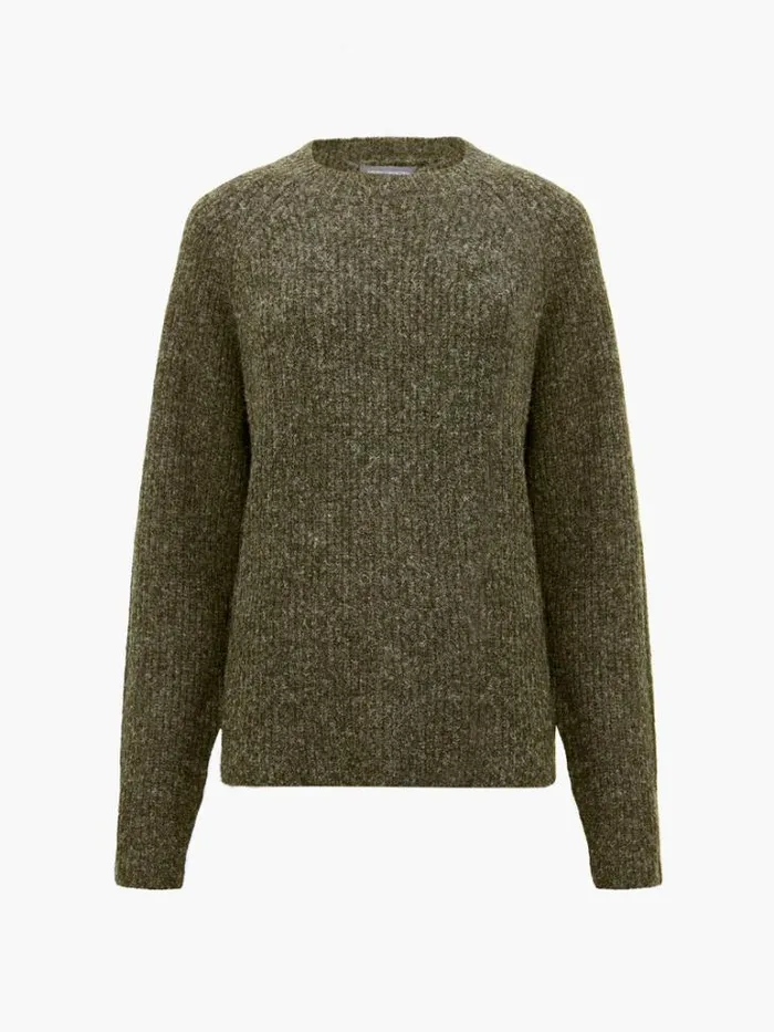 Woman French Connection Jumpers and Cardigans Raglan Sleeve Jumper Dk Khaki