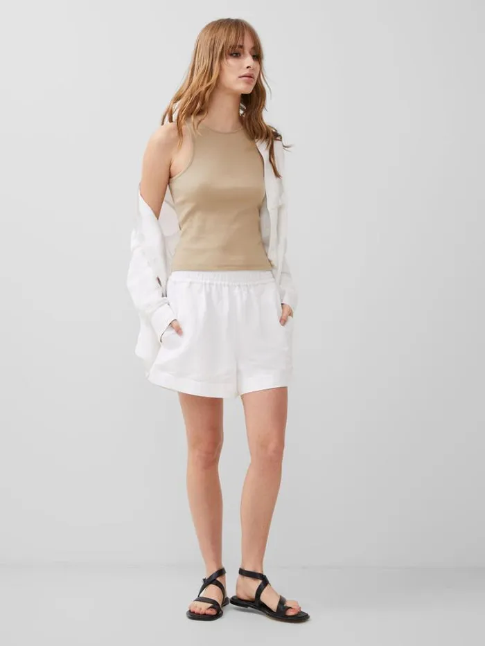 Woman French Connection Skirts and Shorts Birdie Linen Shorts Linen White