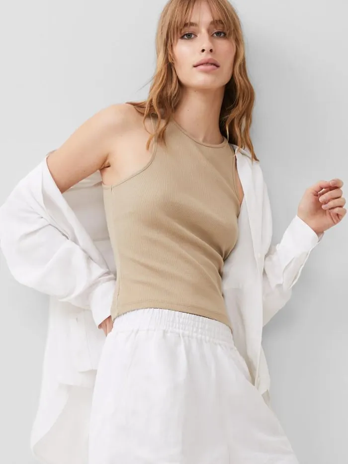 Woman French Connection Skirts and Shorts Birdie Linen Shorts Linen White