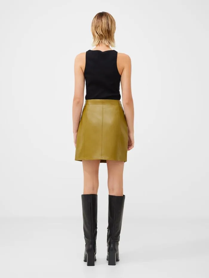 Woman French Connection Skirts and Shorts Crolenda Pu Mini Skirt Nutria