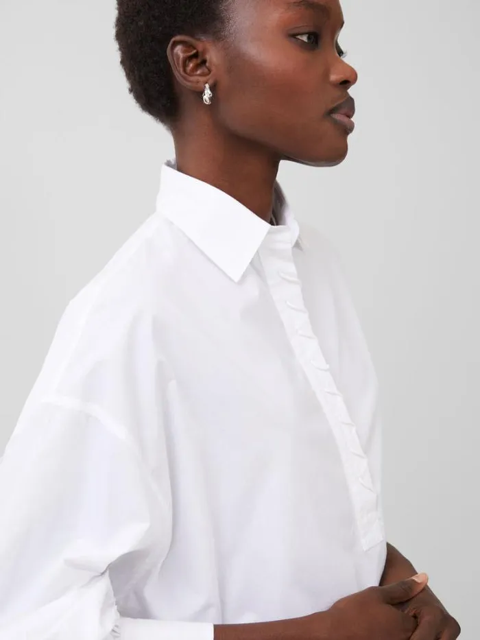 Woman French Connection Tops Agnes Shirt Linen White