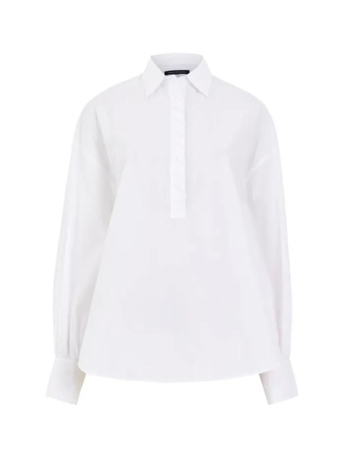 Woman French Connection Tops Agnes Shirt Linen White