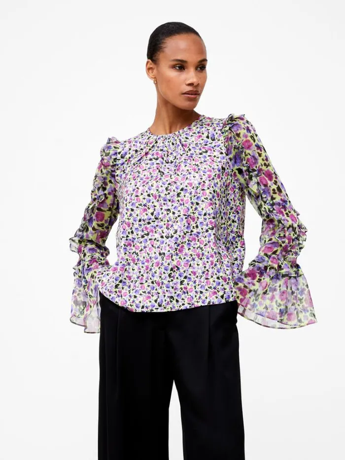 Woman French Connection Tops Alezzia Ely Jacquard Mix Top Sharp Green