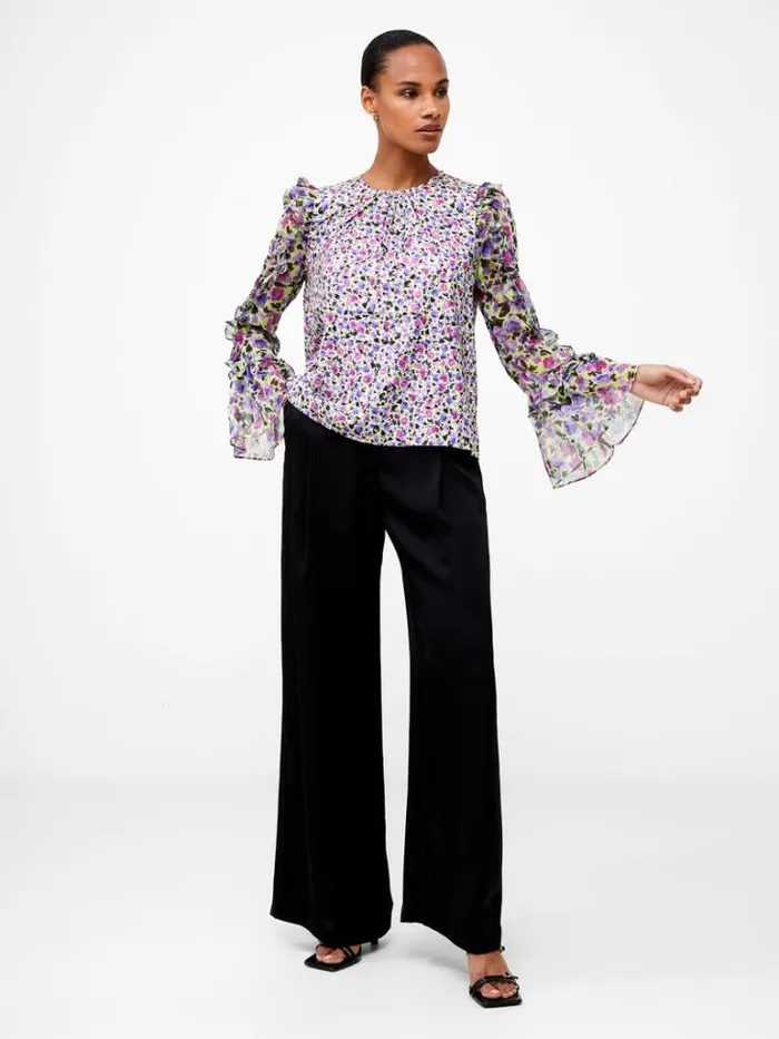 Woman French Connection Tops Alezzia Ely Jacquard Mix Top Sharp Green