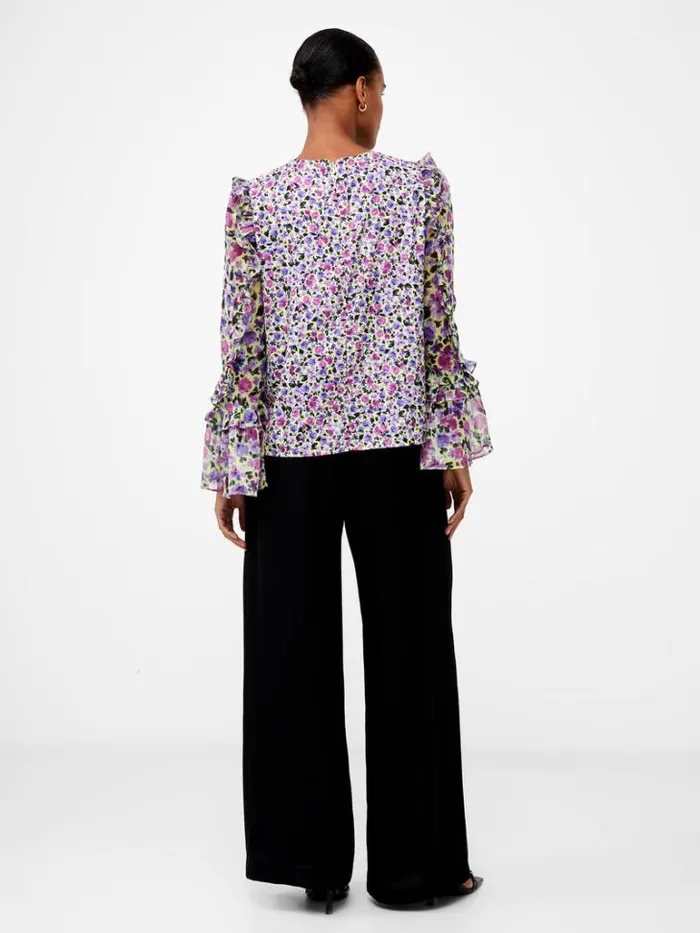 Woman French Connection Tops Alezzia Ely Jacquard Mix Top Sharp Green