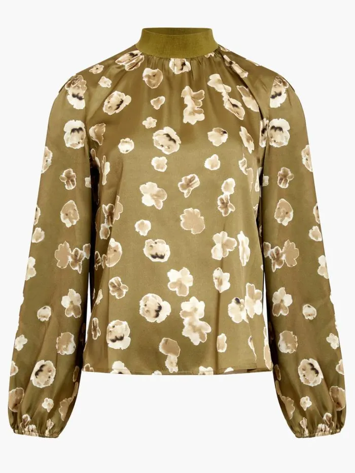 Woman French Connection Tops Bronwen Aleeya Satin Top Nutria