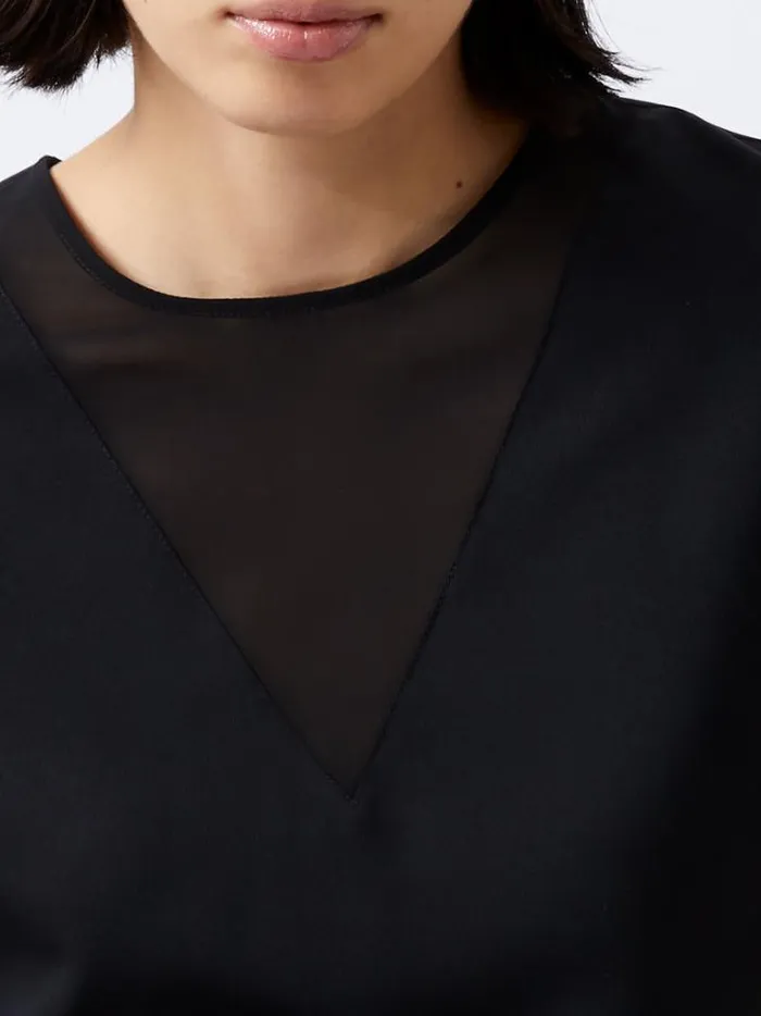 Woman French Connection Tops Capriana Crepe Top Blackout
