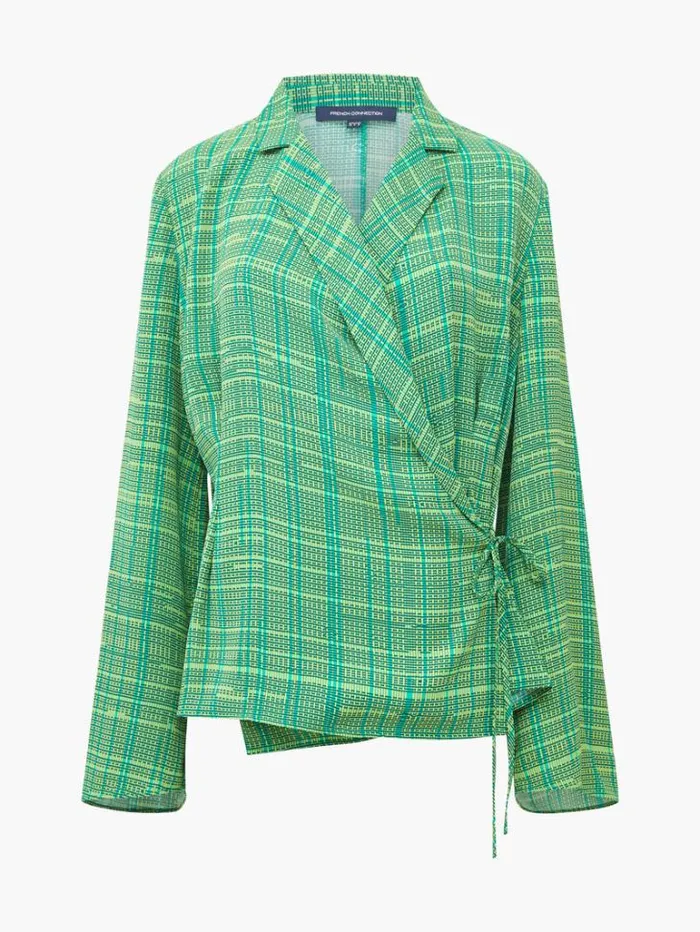 Woman French Connection Tops Carmen Recycled Crepe Top Jelly Beanwasabi