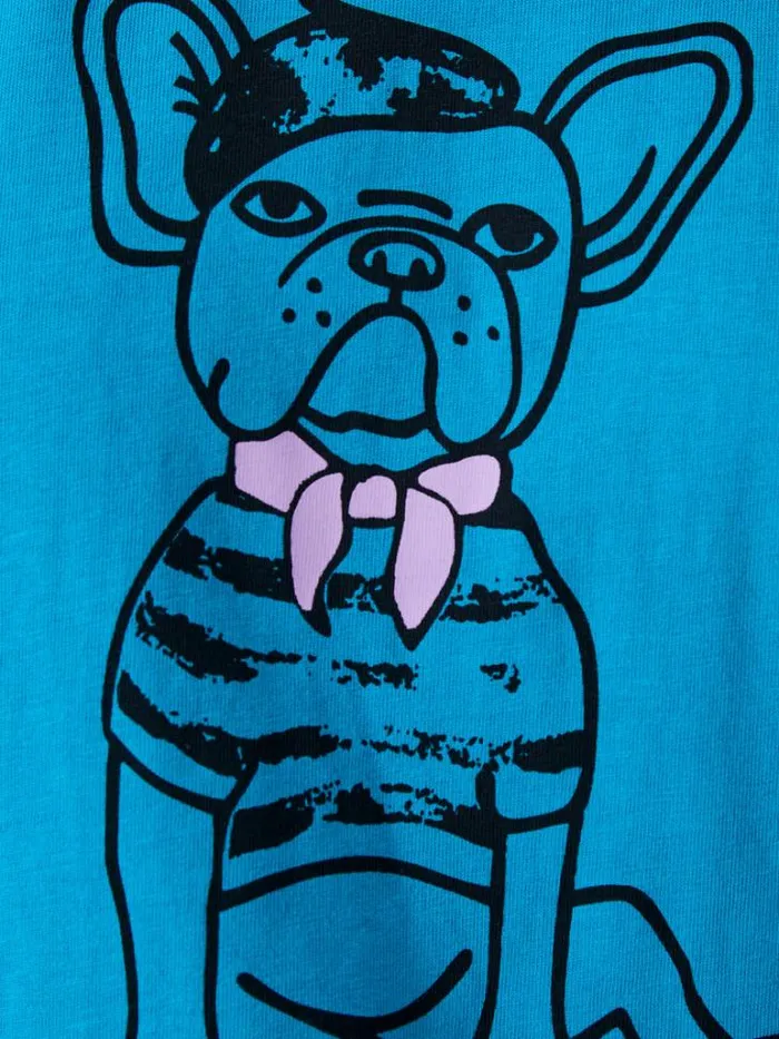 Woman French Connection Tops Frenchie Graphic TShirt Peacocksheerlilac