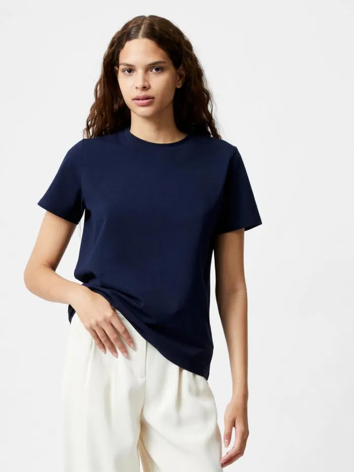 Woman French Connection Tops Premium Crew Neck TShirt Midnight