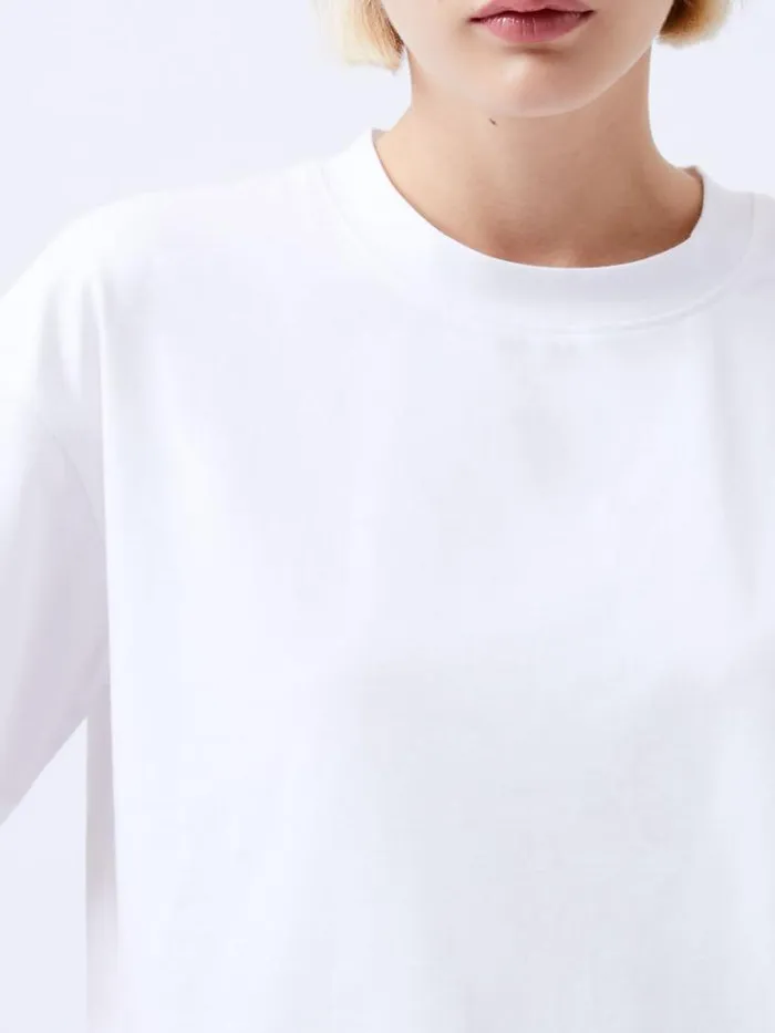 Woman French Connection Tops Rallie Cotton Short Sleeve TShirt Linen White